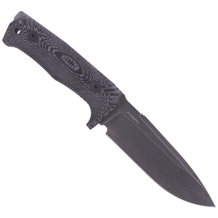 LionSteel Tactical Knife Black Micarta, PVD / Stone Washed Niolox by Molletta (T5B MI)