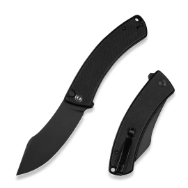 Civivi Outlaw Muk Knife Black G10, Black Stonewashed 14C28N by Trey Sprinkle (C24079-1)