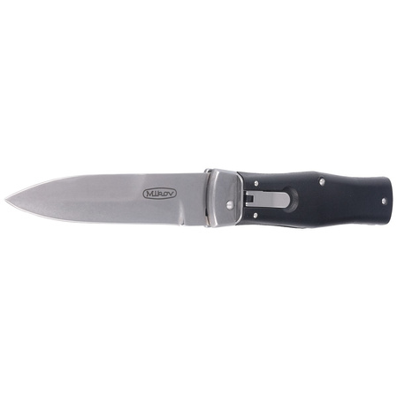Nóż sprężynowy Mikov Predator Black ABS, Stonewashed N690 (241-BH-1/STN/KLIP)