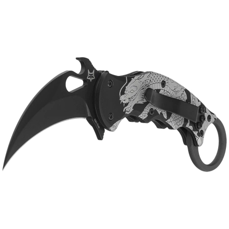 Fox The Spirit Karambit Knife Black Aluminum, Black N690Co (FX-599 ALB-1)