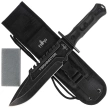 Third Decor Habitat Terminator Black Rubberized ABS, Stonewashed 420 Knife (H0301)