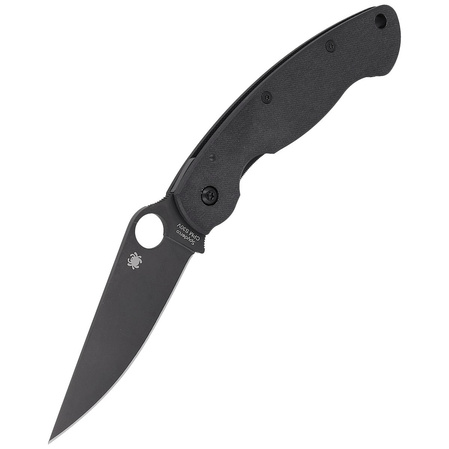 Nóż składany Spyderco Military G-10 Black / Black Blade (C36GPBK)