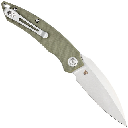 Kubey Knife Leaf Green G10, Bead Blasted AUS-10 by Tiguass (KU333E)