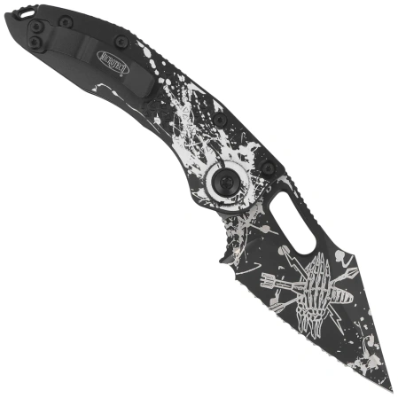 Microtech Stitch-A S/E Automatic Knife Battle Ready Aluminum, Battle Ready F/S M390MK by Borka Blades and Tony Marfione (169-3BYRND)