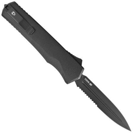 Nóż automatyczny OTF Tekto A5 Spry D/E Black Aluminum OTF Knife, Black P/S CPM S35VN