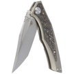 Bestech Togatta Light Bronze Titanium/Damascus Copper Carbon Fiber, Satin M390 by Koens Craft Knife (BT2102G)
