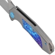 Nóż składany Kubey KB Knives Coeus Gray Titanium/Timascus, Beadblasted CPM S35VN (KB286A)