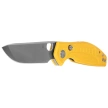 Bestechman Angry Owl Knife Yellow G10, Satin/Stonewashed D2 by Keanu Alfaro (BMK12A-1)