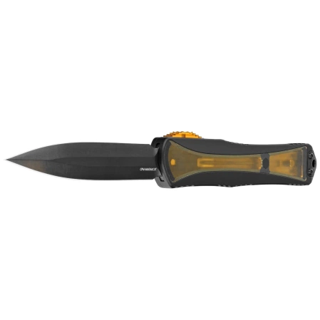 Nóż automatyczny OTF Heretic Manticore X D/E Black Aluminum/Ultem, Black DLC MagnaCut by Tony Marfione Jr.