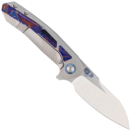 Nóż składany Remette Kestrel Gray Titanium/Timascus, Satin CPM S35VN (RTPO-D)