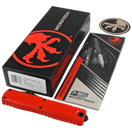 Microtech Ultratech Gen III ZBP S/E OTF Knife Red Aluminum, Black M390MK by Tony Marfione (1121-1RD)
