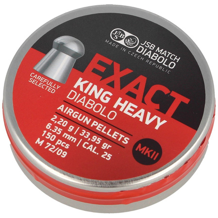 JSB Exact King Heavy MKII 6.35 mm Pellets, 150 pcs (546498-150)
