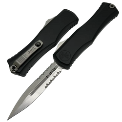 Microtech Hera II D/E P/S OTF Knife Black Aluminium, Stonewashed M390MK by Tony and Sean Marfione (1702-11)
