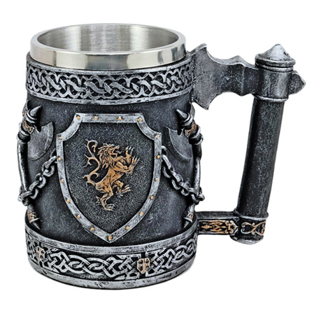 Mug Tole 10 Imperial Lion–Axe Grey / Golden, Resin-Steel (39801)