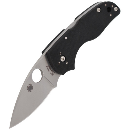 Spyderco Lil' Native G-10 Black Mid Back Lock PlainEdge Knife (C230MBGP)