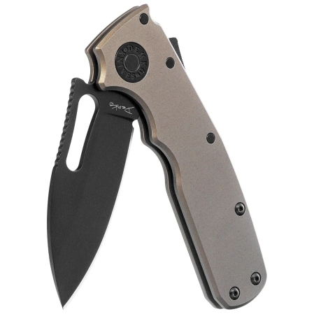 Nóż składany Demko Shark-Cub Stealth Slicer Shark Artillery Grey Aluminium, DLC CPM 20CV by Andrew Demko (SC-20CV-ALUM-DLC-AG-SS)