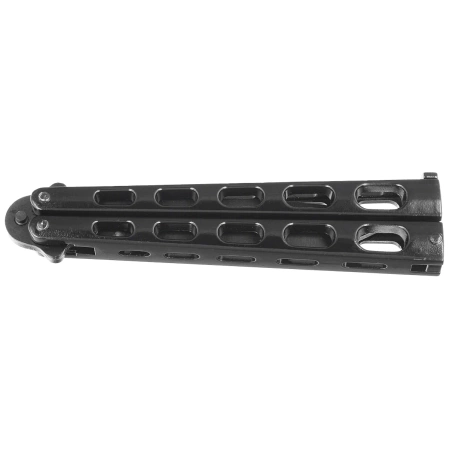 Third Decor Habitat Balisong Black Stainless Steel, Black 420 Butterfly Knife (K2919N)