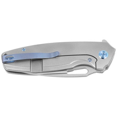 Kubey Tityus Knife Gray Titanium, Bead Blasted 14C28N (KB360A)