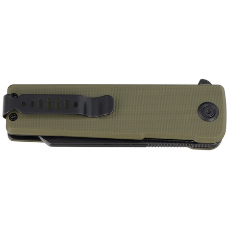 Kubey Knife Sailor Green G10, Blackwashed AUS-10 by Sekira Sochi (KU317C)