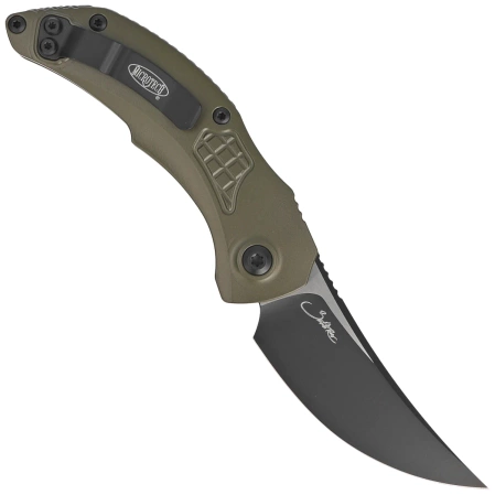 Microtech Brachial Auto OD Green Aluminium, Black M390 by Bastien Coves and Tony Marfione (268A-1OD)