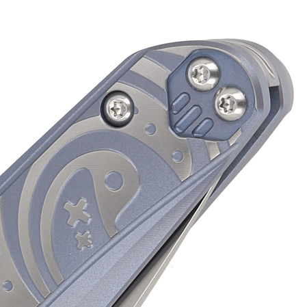 Bestech Mothus Blue Titanium, Satin M390 by Kombou Knife (BT2206A)