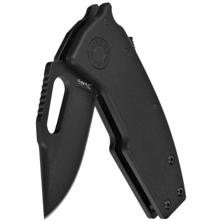 Demko Nano-Shark Stealth CP Knife Black Aluminum, Black DLC CPM 20CV by Andrew Demko (NANO-20CV-Black ALUM-CP)