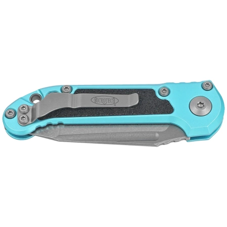 Microtech LUDT Gen III T/E Automatic Knife Turquoise Aluminum, Stonewashed P/S M390MK by Tony Marfione (1136-11TQ)