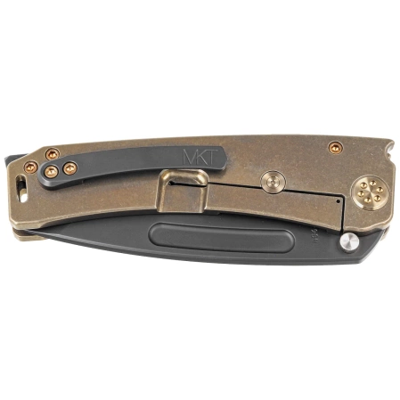 Nóż składany Medford Marauder-H T/E Bronze Titanium, Bronze HW/Clip, Black DLC S45VN by Greg Medford (MK045SPD-36A1-T1CP-BP)