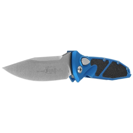 Microtech Socom Elite Auto S/E Automatic Knife Blue Aluminum, Stonewashed M390 by Tony Marfione (160A-10BL)
