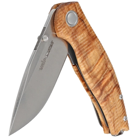 Viper Vale Flammed Poplar Wood, Satin MagnaCut by Jesper Voxnæs Knife (V6004PI)