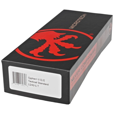 Nóż automatyczny OTF Microtech Cypher II D/E Black Aluminium, Tactical M390MK by Deryk Munroe i Tony Marfione (1242-1T)