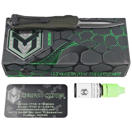 Heretic Manticore S D/E Green Frag Aluminium, Black/Satin MagnaCut by Tony Marfione Jr.