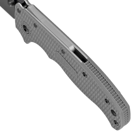 Nóż składany Demko AD20.5 Shark Foot Grey Grivory, Black DLC D2 by Andrew Demko (205-D2-SF-DLC)