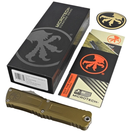 Nóż automatyczny OTF Microtech Combat Troodon Gen III Interceptor OD Green Aluminium, Apocalyptic M390MK by Tony Marfione (1217-10APODS)