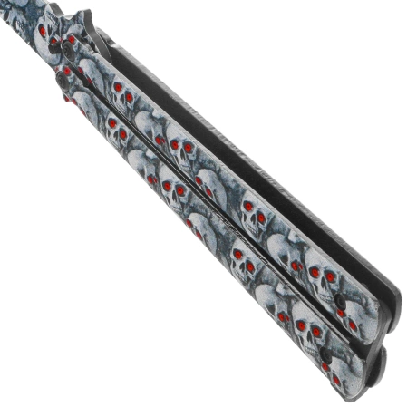 Martinez Albainox Balisong 3D Skulls Printed Steel, 3D Skulls Printed 3Cr13Mov (02220)