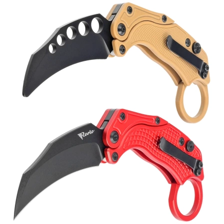 Nóż grawitacyjny Reate EXO-K Gravity Karambit Red Aluminium, Black PVD N690