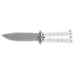 Martinez Albainox Balisong Ninja Dragon Knife White Stainless Steel, Satin 3Cr13MoV (02096)