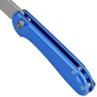Button Lock Elementum II Knife Blue Aluminum, Satin Nitro-V (C18062PD-2)