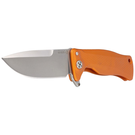 LionSteel Knife SR11A Orange Aluminium, Satin Sleipner by Molletta (SR11A OS)
