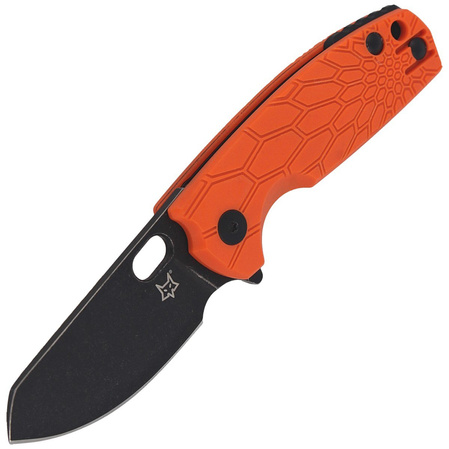 Fox Baby Core FRN Orange Knife, Black Stonewashed N690 by Jesper Voxnaes (FX-608 OR)