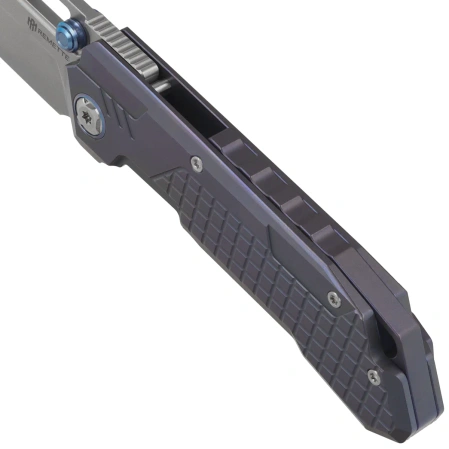 Remette RT-Cool Leopard Knife Grilled Blue Titanium, Pearlescent M390 (RTKS-L)