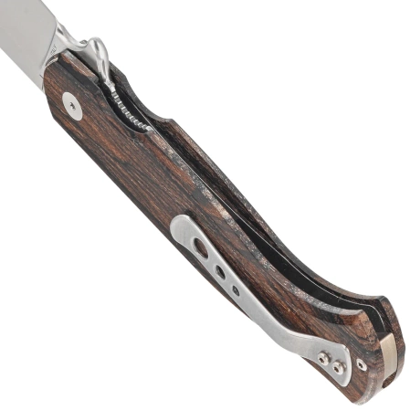 Fox Knife Eastwood Tiger Ziricote Wood, Satin CPM S90V by Gudy Van Poppel (FX-524 ZW)