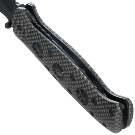 Nóż składany K25 RK-19221 Rubbered Black Aluminium, Black Titanium 7Cr17Mov