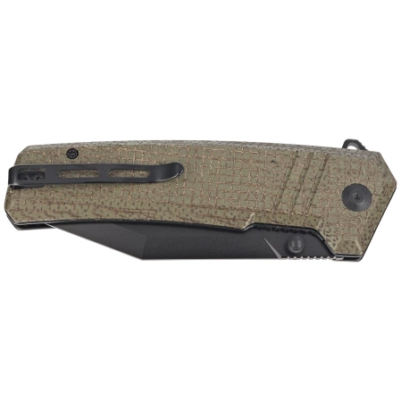 Nóż składany Civivi Bhaltair Green Burlap Micarta, Black 14C28N (C23024-3)