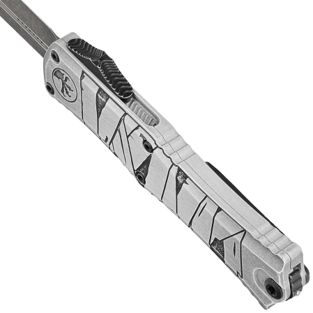 Nóż automatyczny OTF Microtech Hera II Mini D/E Signature Halloween Mummy Wrap Aluminium, Satin M390MK by Tony and Sean Marfione (1702M-1HWMYS)