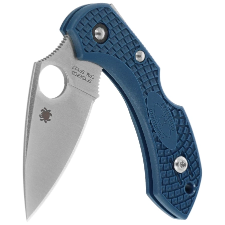Spyderco Dragonfly 2 Knife Cobalt Blue FRN, Satin CPM SPY27 by Sal Glesser (C28PCBL2)