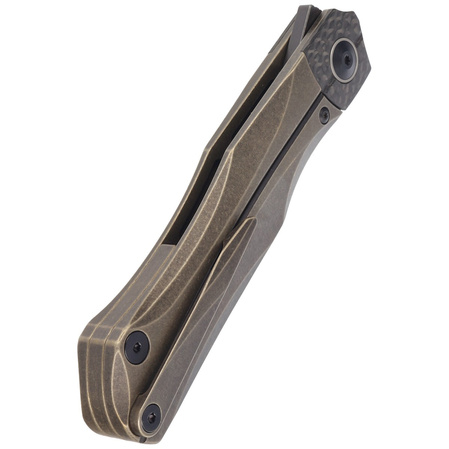 Nóż składany Bestech Thyra Bronze Stonewashed Titanium/Carbon Fiber, Black Stonewashed M390 by Kombou (BT2106C)