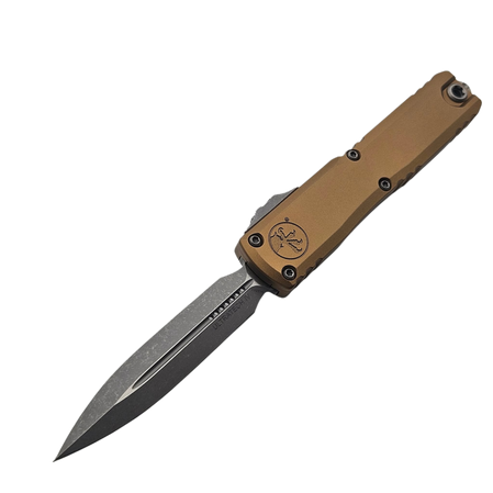 Microtech Ultratech Gen IV D/E OTF Knife Tan Aluminum, Apocalyptic M390MK by Tony Marfione (11224-10APTA)