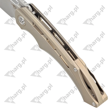 Bestech Fairchild Bronze Titanium, Bead Blast Stonewashed CPM S35VN by Kombou Knife (BT2202A)