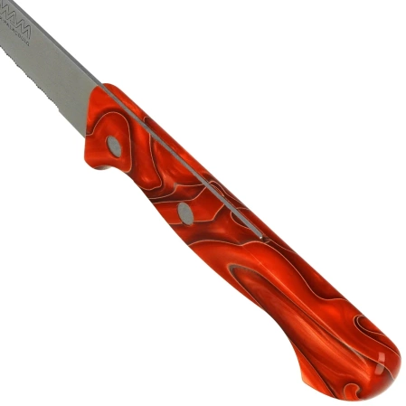 Nóż kuchenny MAM Steak 115 Red Metakrilat, Serrated Stainless Steel (4316)